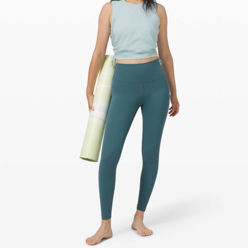LULULEMON 28” WUNDER UNDER LUXTREME LEGGINGS IN DESERT TEAL